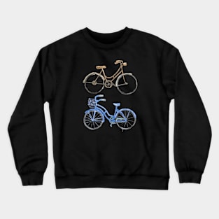 Watercolor Bicycle Crewneck Sweatshirt